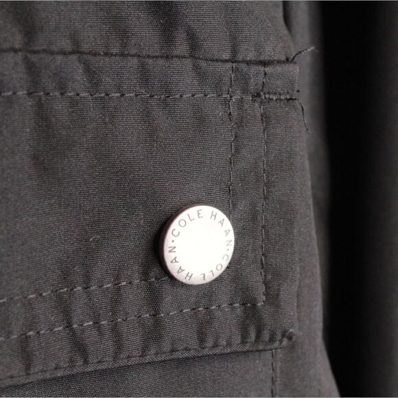 COLE HAAN Rain Jacket Solid Black Men's Size Small - Picture 6 of 13